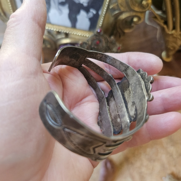 NATIVE AMERICAN STERLING AGATE BRACELET